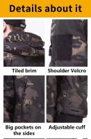 Uniforme, camuflaje negro, chaqueta impermeable. - details 2