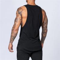 Ropa de gimnasio para hombre, camiseta sin mangas de algodón para Fitness de verano, camiseta sin mangas para correr y culturismo, chaleco muscular informal transpirable con cuello redondo - details 7