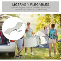 Plegables Tumbonas de Jardín con Marco de Aluminio en Forma de S Carga de 120 kg para Piscina Patio Terraza 165x61x63 cm Gris Oscuro - details 12