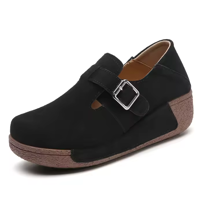 Zapatos sin zapatos cómodos con cuña para mujer, zapatos de plataforma suaves y gruesos - 1