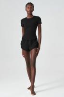 Conjunto deportivo de dos piezas para mujer, ropa deportiva corta de Color liso, transpirable, secado rápido, traje para correr - details 20