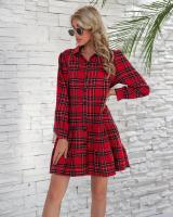 Elegante Vestido Vestido de Manga Larga para Mujer Curvy, Elástico, Bonito Moda de Moda - details 1