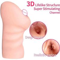 Leten Toy Vagina Texturizada Anal 2 en 1 Copa Realista de Silicona Masturbador Masculino de Bolsillo Coño Insertable Juguetes Sexuales Eróticos - details 4