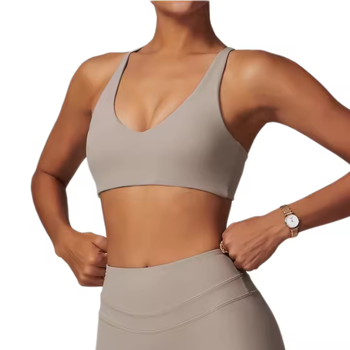 Sujetador de Yoga para Mujer de Nylon Sexy Cruz Transpirable para Gimnasio Top de Primavera/Verano - 1