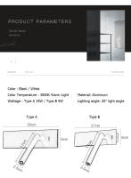LEFANGXING Luz de Escenario LED Rectangular de 30CM Lámpara de Pared para Dormitorio con Haz de Punto Iluminación y Decoración - details 16