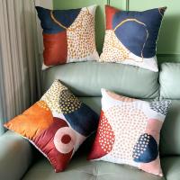 Fundas para sofá de 45x45 cm, Juego de 4 Cojines Decorativos de Terciopelo con Cremallera Invisible (Moderno) - details 1