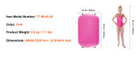 SucceBuy Air Mat Tumble Track Air Spot, rodillo de aire inflable redondo con bomba eléctrica, entrenador de gimnasia para el hogar, gimnasio, yoga, porristas, playa, parque, agua, rosa - details 6