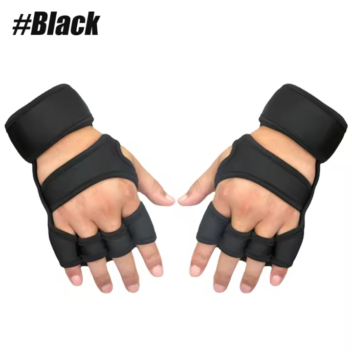 Tcare Guantes de Entrenamiento de Levantamiento de Pesas Protector de Muñeca y Palma para Hombres y Mujeres Deportes y Fitness Soportes y Correas - 1