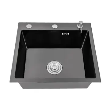 Fregadero Moderno De Cocina De Doble Tazón, Fregadero De Acero Inoxidable De 28.3 X 15.7 Pulgadas, Color Negro, Para Instalación Bajo Montaje/caída, Con Nano Revestimiento, Grifo Extraíble, Juego De
