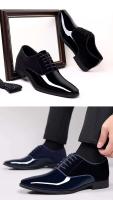 Nuevos zapatos británicos versátiles de talla grande para negocios formales cruzados con puntas brillantes de cuero para hombre - details 8