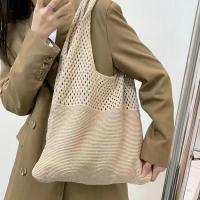 Bolso De Hombro Vintage Tejido Con Agujeros Para Mujer Gran Capacidad Bolso De Compras Bohemio Veraniego Para Playa Y Viajes - details 18