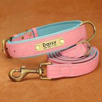 Juego Collar correa perro PU, collares cuero liso, suaves duraderos, de 5 pies, ustables para perros pequeños y medianos - details 10