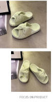 Fondo de Zapatillas de Algodón Suave y Cómodo Tamaño Grande, Cruzado Plano, Estilo Mariposa, Fondo Grueso Pegajoso - details 14