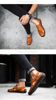 Sandalias de verano para hombre, sandalias de cuero para hombre, sandalias romanas clásicas, zapatillas suaves para exteriores, sandalias de goma para playa para hombre, sandalias de Trekking - details 18