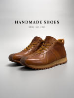 Botas casuales de caña media de gama alta, zapatos deportivos de piel de vaca de cuero genuino para hombres - details 1