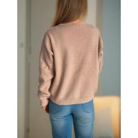 Suéteres de punto holgados de estilo coreano con cuello redondo para mujer, novedad de otoño 2024 - details 5