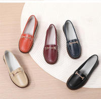 Zapatos De Mujer De Cuero Auténtico Nuevos Antideslizantes Y Ligeros Talla Grande 35-44 Zapatos Planos Para Primavera Y Otoño Con Decoración Metálica - details 27