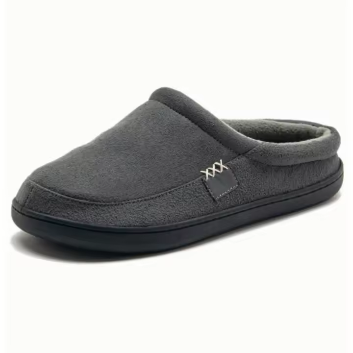 Invierno para hombres más el tamaño 50 al aire libre engrosado fondo grueso apilado caliente zapatillas de algodón de lana. - 1