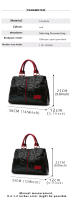 Bolso de mano de cuero genuino para mujer, bolso de mano de lujo con letras en relieve, monedero grande a la moda con asa superior - details 4
