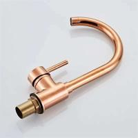 Grifo de oro rosa/negro/cromado mezclador de agua fría y caliente grifo de fregadero giratorio de 360 ​​grados montado en cubierta para cocina - details 21