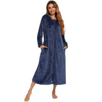 Bata holgada de lana para mujer, ropa de casa cálida - details 18