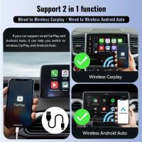 Mini 2 en 1 con cable a adaptador inalámbrico Carplay Android Auto Smart Car AI Box - details 2