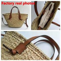 Bolsos de cesta tejidos de mimbre informales, bolsos de ratán para mujer, bolsos hechos a mano de paja de playa de verano, bolso de hombro tipo bandolera de diseñador 2024, mochila de lujo de alta gama - details 5