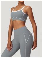 Sujetador deportivo ajustado desnudo, sujetador de Yoga con espalda grande en forma de U, Top de Fitness al aire libre para mujer - details 7