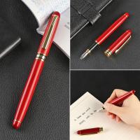 Pluma estilográfica de bambú, pluma de Metal con Clip, recargas de tinta, caligrafía, caoba, regalo - details 0