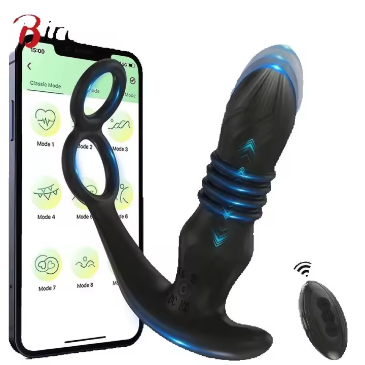 Vibrador de Estimulación Prostalétrico Inalámbrico Bluetooth Juguete Sensorial para Parejas - 1