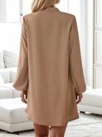 Vestido suelto de desayuno único con cuello en V de manga larga de primavera y verano 2025 para mujer - details 13