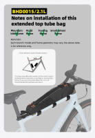 Rhinowalk-bolsa grande para tubo superior de bicicleta, paquete de bicicleta Extra largo resistente al agua para MTB y bicicleta de carretera con longitud de marco de 18 pulgadas o más - details 9