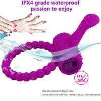 Anillos de eyaculación con retardo de tiempo vibratorio de silicona para hombre, juguete sexual de entrenador para adultos, producto erótico - details 3
