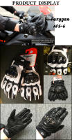 Guantes de moto AFS 6 de fibra de carbono, protección contra caídas, de cuero, transpirables, para montar - details 7