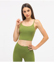 SHINBENE-Top corto de entrenamiento para mujer, sostén deportivo de nailon suave, acolchado, a prueba de sudor, con sujetador incorporado - details 5
