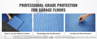SucceBuy Baldosas de piso de garaje entrelazadas de 12.0 x 12.0 x 0.53 pulgadas, paquete de 25 antideslizantes de doble cara, pisos para garajes, sótanos, talleres de reparación, azul - details 1