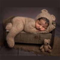 Accesorios para fotografía de bebés, disfraces, monos, gorros con orejas de oso, accesorios para fiestas y duchas - details 2