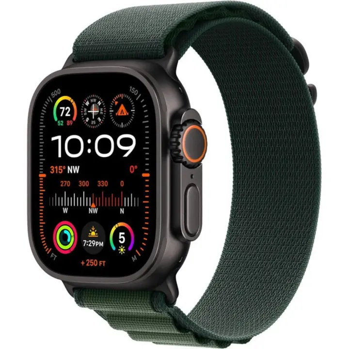 Apple Watch Ultra 2 GPS Celular 49 mm AC Correa de titanio negro Alpine Loop Verde oscuro S - 1