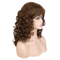 Peluca rizada ondulada grande dorada para mujer y niña, aspecto Natural, fibra sintética resistente al calor, peinado del cabello - details 4