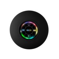 Mini Altavoz Bluetooth impermeable para baño, Audio inalámbrico para ducha, luz RGB, altavoz con ventosa, negro - details 0