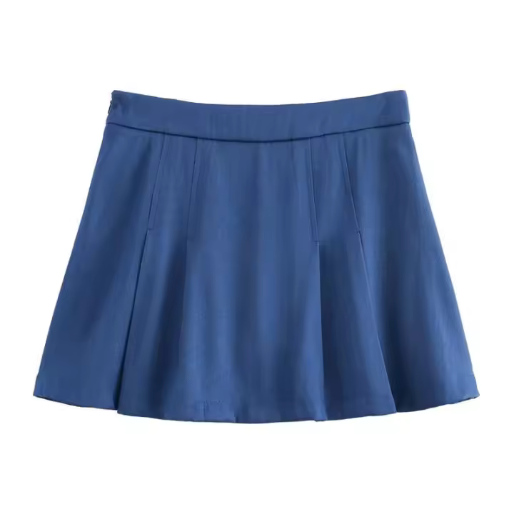 BUNO-traje Vintage para mujer, Blazer de doble botonadura con cuello en V, minifalda recta con cremallera, pantalones cortos, conjuntos de verano 2025. - 1