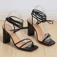 Diadema de mujer de talla grande de verano 2024, tacones altos delgados, sandalias con tiras cruzadas - details 5