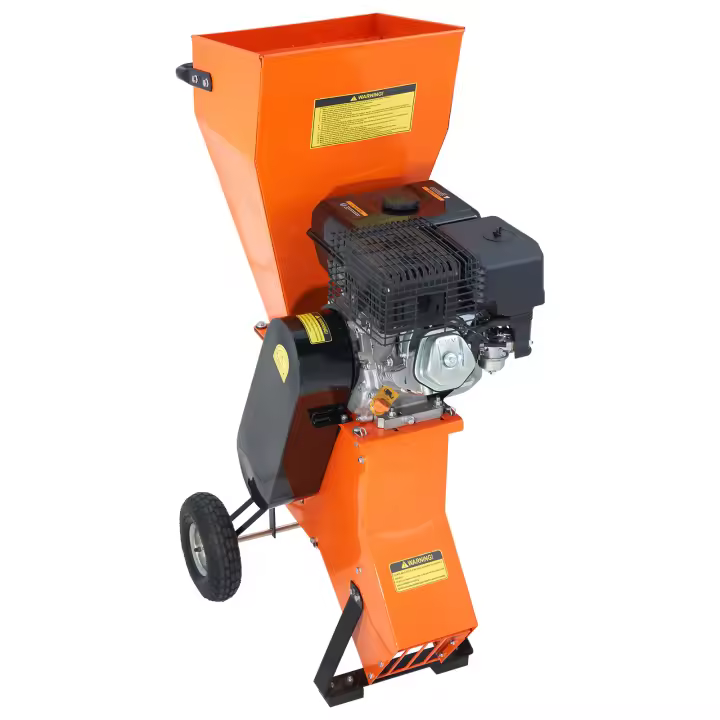 SucceBuy Trituradora trituradora de madera, 12 HP con gasolina, 6,7 pulgadas de diámetro máximo, motor de 420 cc y 8,6 kW, resistente para uso forestal - 1