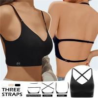 Sujetador Invisible para mujer, sujetadores con escote en U profundo, Top sin espalda para vestidos, lencería Sexy con correa transparente, ropa interior push-up sin tirantes - details 2