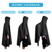 Abrigo Militar Impermeable para Exteriores Poncho de Lluvia con Capucha y Mangas - details 4