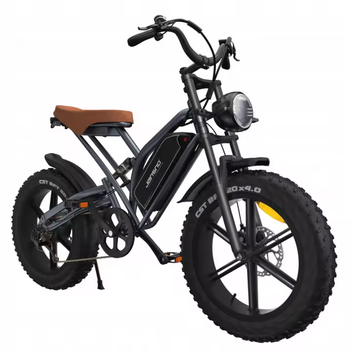 Jansno X50P Bicicleta Eléctrica,Motor de 750W,Batería de 48V 16Ah,Pneus anchos de 20*4.0pulgadas,Velocidad máxima de 48km/h, Autonomía eléctrica pura de 40-50km, SHIMANO de 7 velocidades, Frenos de disco mecánicos, Pantalla LCD- Negro - 1