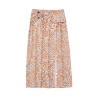 SIYANG Vintage estampado lateral anillo decoración mujer moda Split Midi faldas femeninas elegantes fondos - details 1