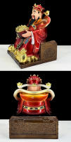 Estatua de Buda con ropa roja para el hogar, llamada para la literatura, oferta de hogar, apertura de tienda, decoración del Dios de la riqueza - details 5