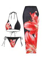 Nuevo estilo sexy traje de baño de tres piezas Charm Lily edición impresa personalizada - details 25