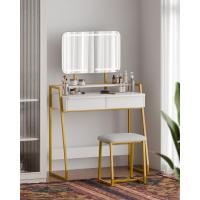 Tocador de Maquillaje con Espejo y Luz LED Iluminación Ajustable Mesa de Maquillaje con Taburete - details 7
